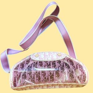 Vintage Pink Dior monogram shoulder bag!